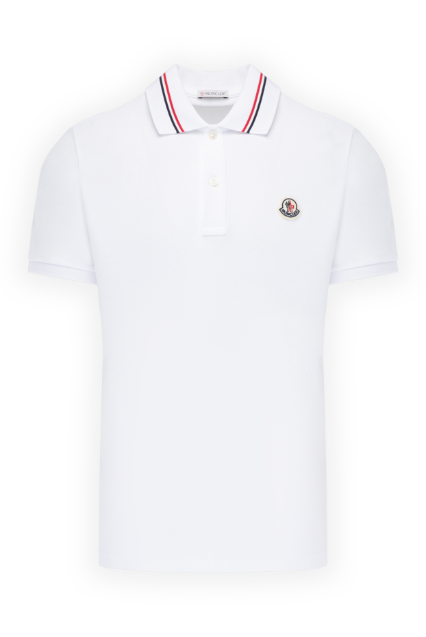 Moncler man men's white cotton polo buy with prices and photos 178734 - photo 1