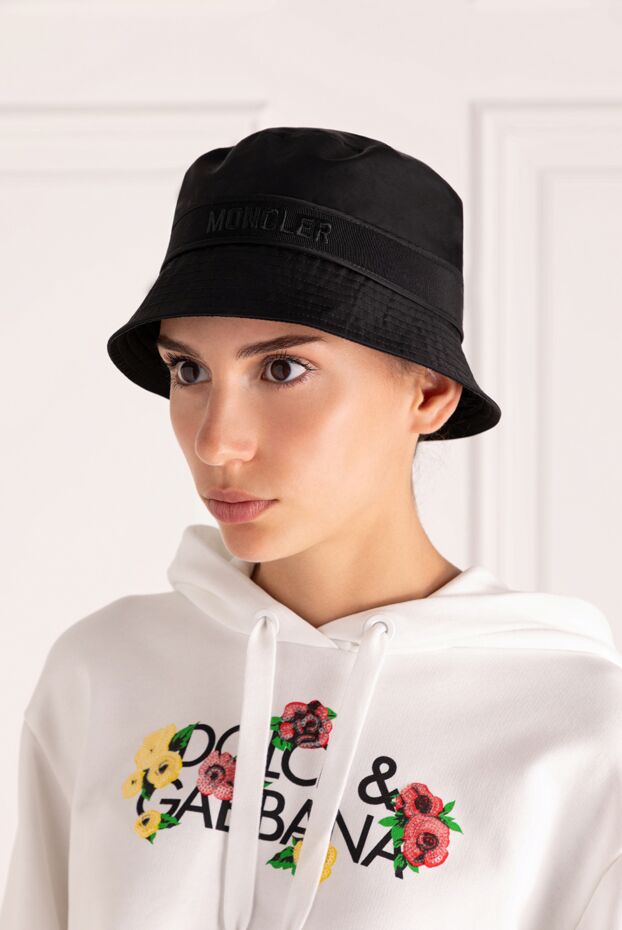 Moncler woman cotton panama hat for women, black buy with prices and photos 178737 - photo 2