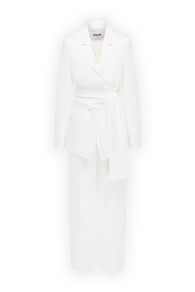 MSGM woman women's white linen and viscose suit with trousers buy with prices and photos 178746 - photo 1