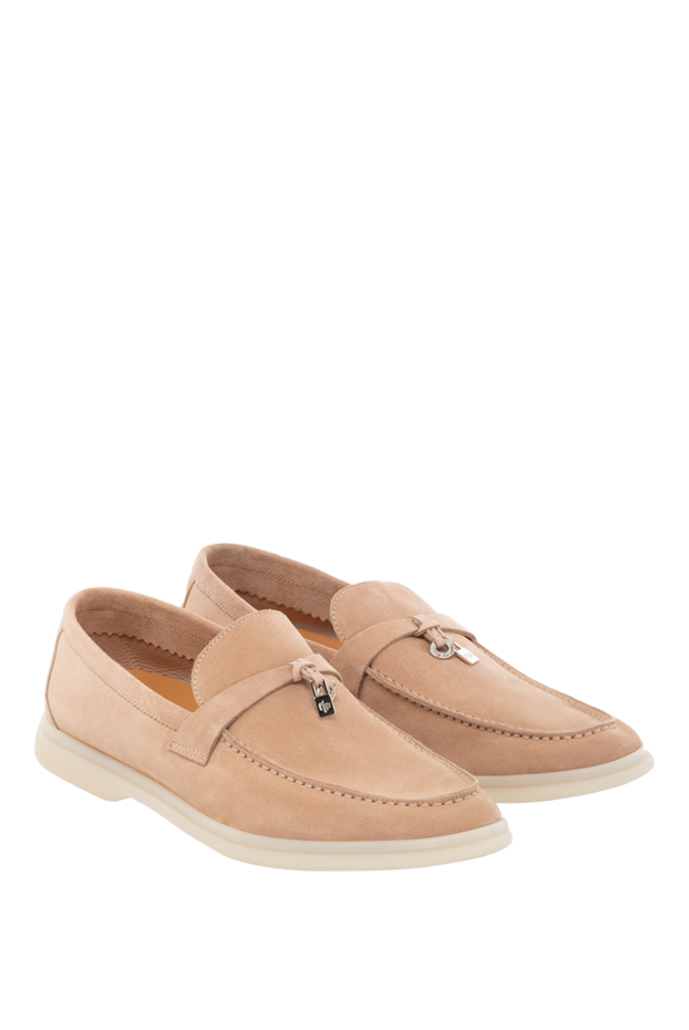 Fleur de Paris beige suede loafers with signature embellishments 178765 - photo 3