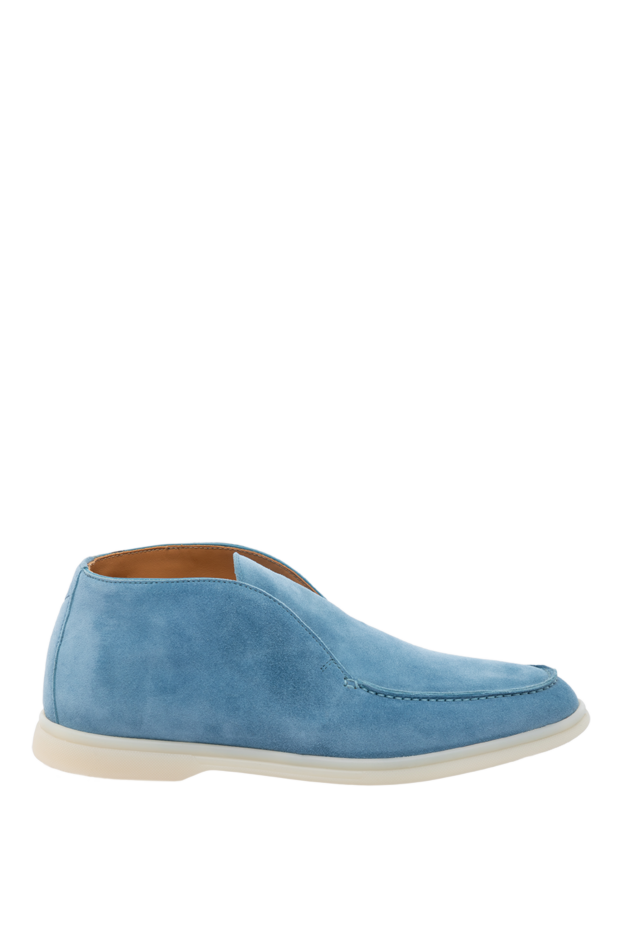 Fleur de Paris women's blue suede loafers with a minimalist silhouette 178772 - photo 1