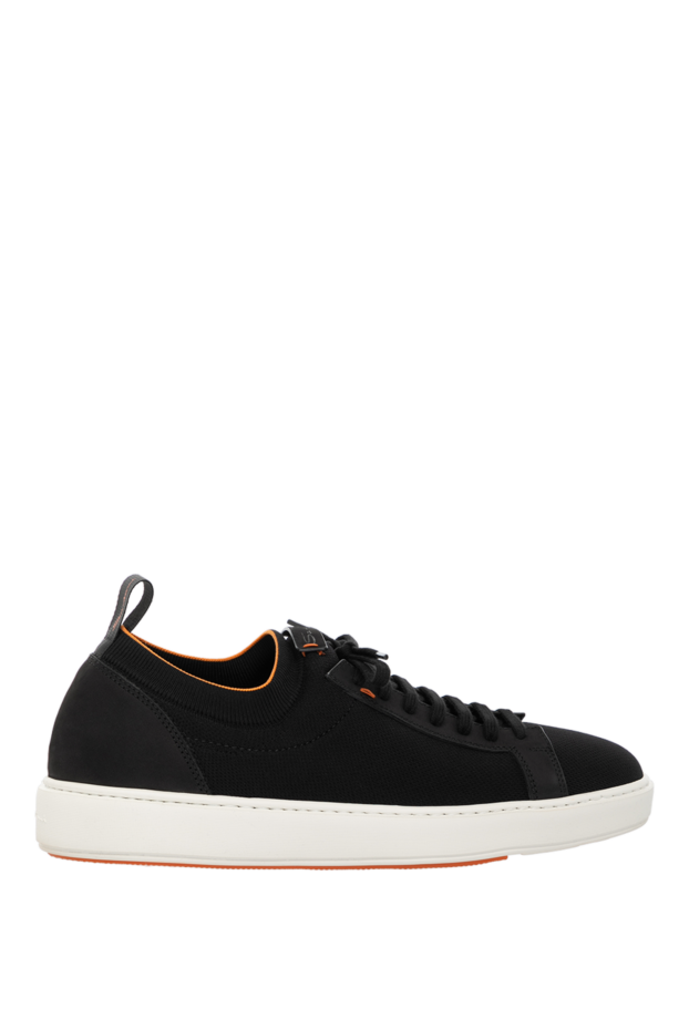 Santoni man black men's sneakers made of textile and suede buy with prices and photos 178779 - photo 1