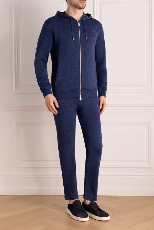 Billionaire a dark blue cashmere and silk tracksuit 178788 - photo 3
