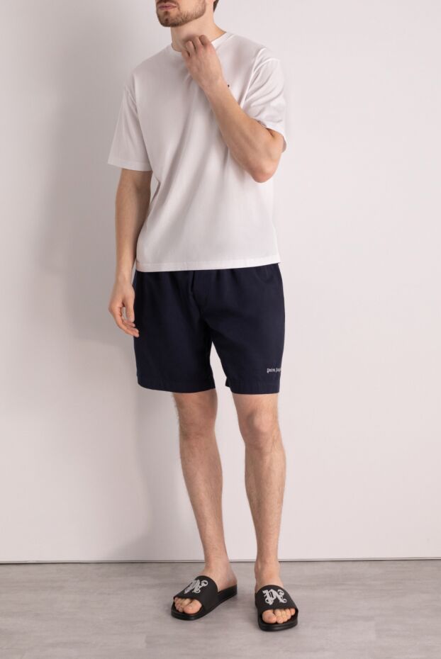 Palm Angels man men's blue cotton shorts buy with prices and photos 178819 - photo 2