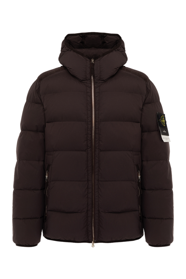 Stone Island man down jacket made of polyamide and elastane, brown for men buy with prices and photos 178846 - photo 1