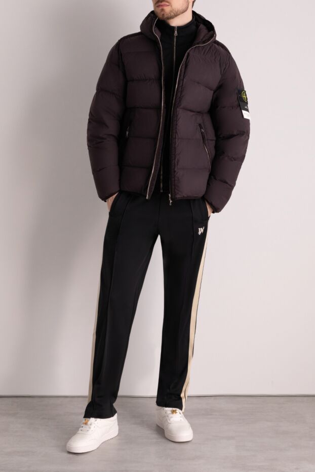 Stone Island man down jacket made of polyamide and elastane, brown for men buy with prices and photos 178846 - photo 2