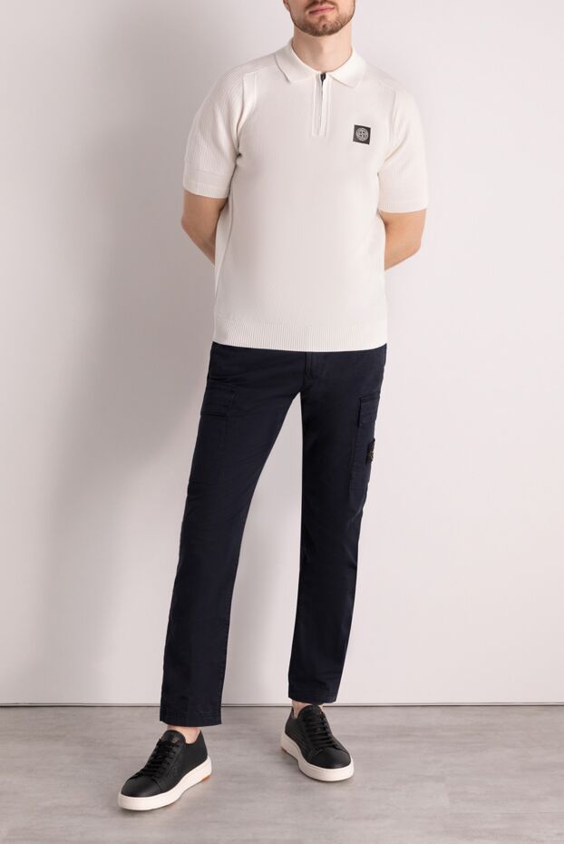 Stone Island man men's white cotton polo buy with prices and photos 178853 - photo 2