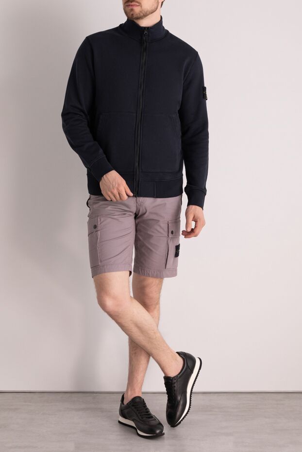 Stone Island man men's gray shorts made of cotton and elastane buy with prices and photos 178858 - photo 2