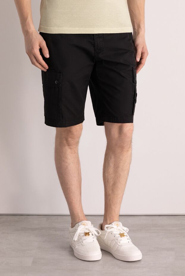 Stone Island black men's shorts made of cotton and elastane 178861 - photo 3