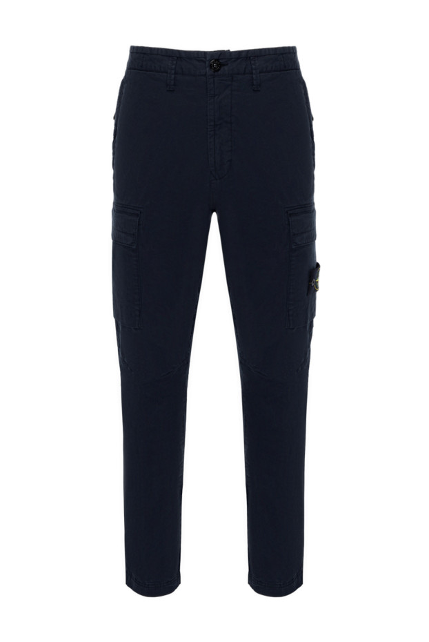 Stone Island man men's blue cotton and elastane trousers buy with prices and photos 178862 - photo 1