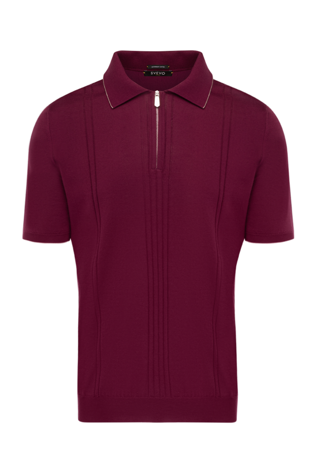 Svevo cotton polo for men burgundy 178876 - photo 1