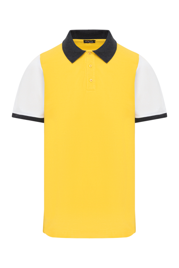 Kiton men's yellow polo with black collar 178914 - photo 1