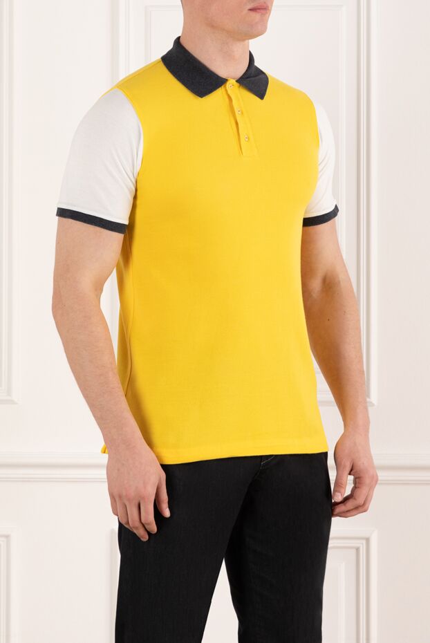 Kiton men's yellow polo with black collar 178914 - photo 3