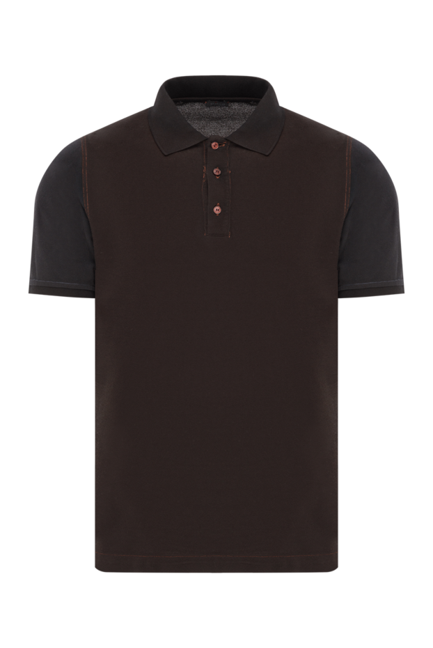 Kiton men's cotton polo shirt with red buttons 178915 - photo 1