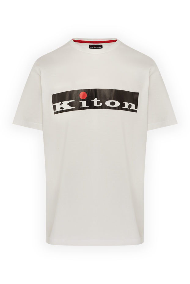 Kiton man men's white cotton t-shirt 178929 - photo 1