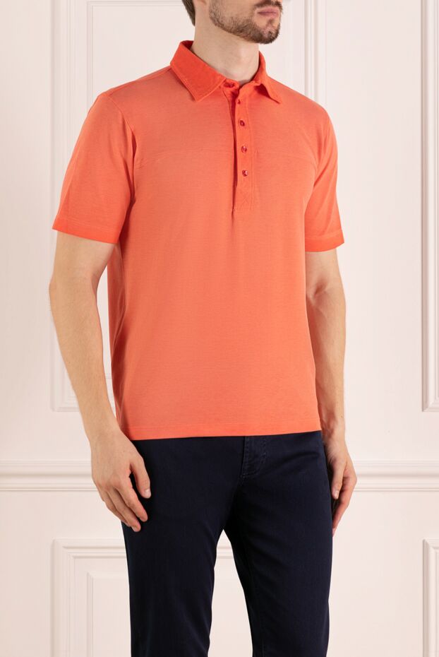 Svevo orange cotton jersey polo shirt with buttons (markdown) 195707 - photo 3
