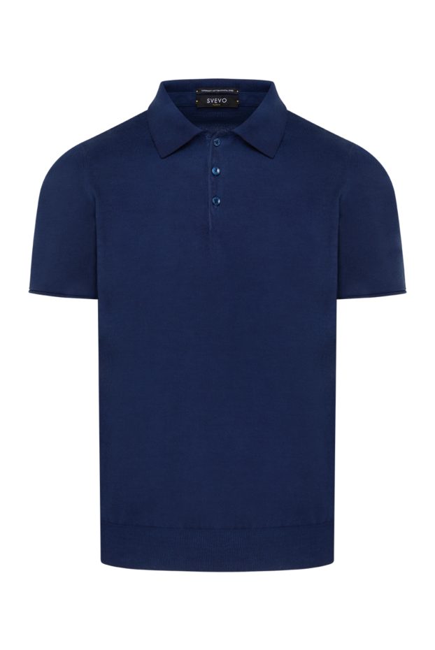 Svevo men's straight-cut cotton polo shirt in blue 178959 - photo 1