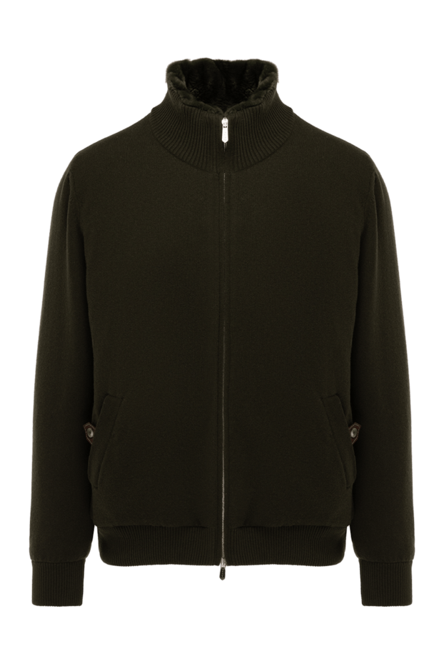 Svevo man cashmere and fur jacket green for men buy with prices and photos 178963 - photo 1