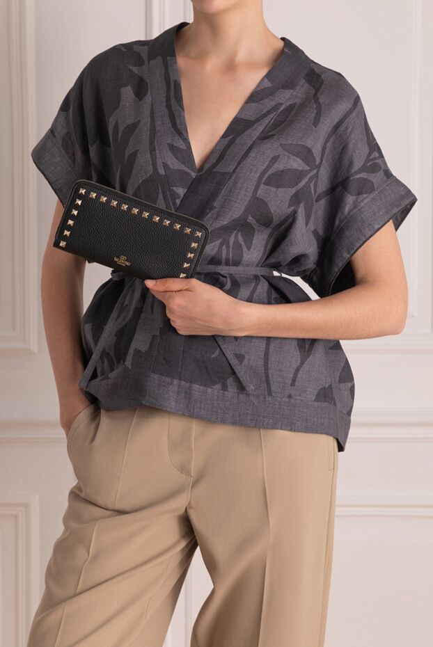 Valentino жіночі портмоне з натуральної шкіри жіноче чорне купити фото з цінами 178971 - фото 2