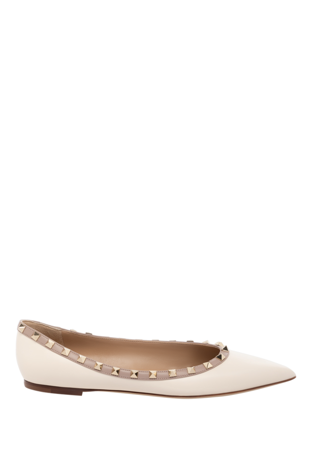 Valentino woman women's flat shoes made of genuine leather, beige buy with prices and photos 178974 - photo 1