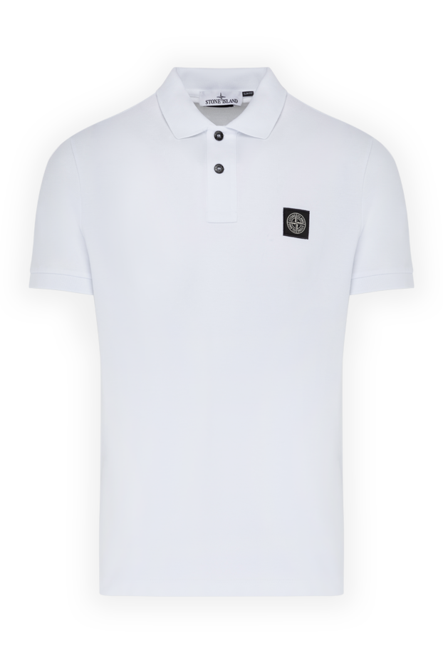 Stone Island man men's white polo made of cotton and elastane buy with prices and photos 179038 - photo 1