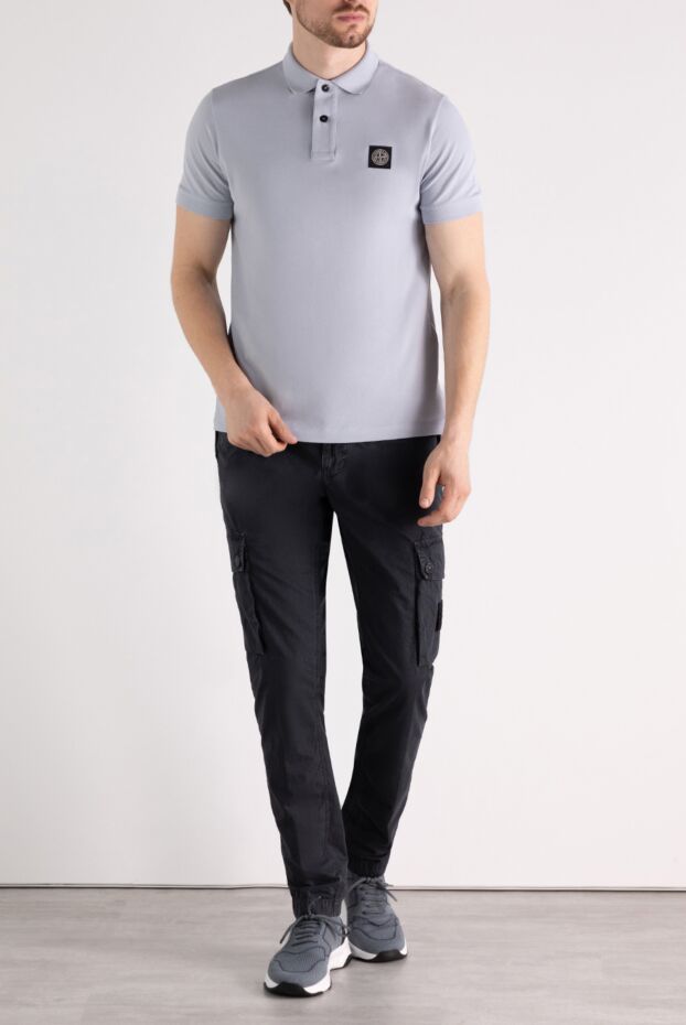 Stone Island man men's black cotton trousers buy with prices and photos 179044 - photo 2