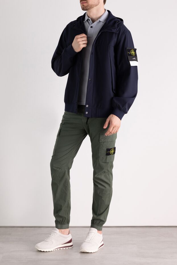 Stone Island man men's blue jacket made of polyester and elastane buy with prices and photos 179056 - photo 2