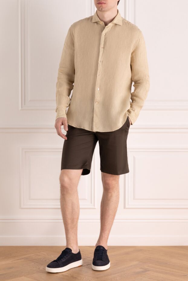 Cesare di Napoli мужские шорты мужские коричневые купить с ценами и фото 179083 - фото 2