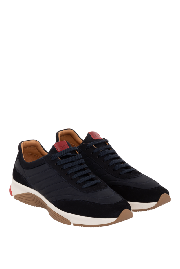 Kiton blue men's sneakers made of suede and polyamide 179096 - photo 3