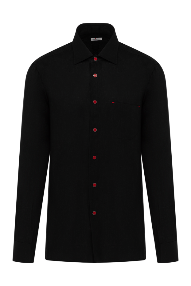 Kiton man men's black linen shirt 179098 - photo 1