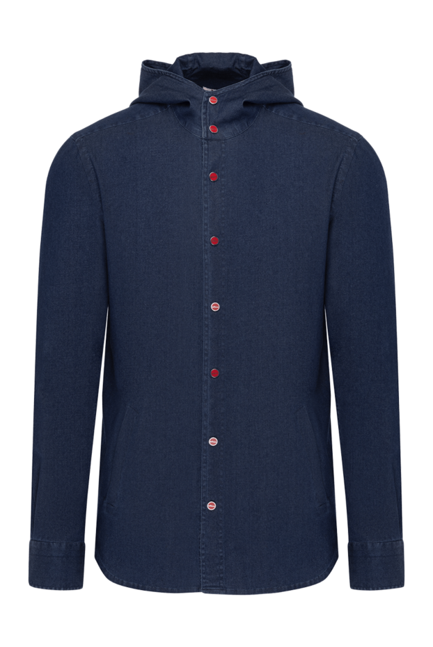 Kiton blue men's shirt made of cotton and elastane 179102 - photo 1