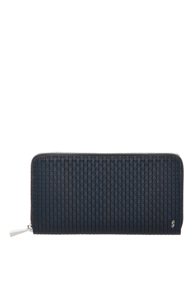 Serapian stepan blue coated fabric zipper wallet 179140 - photo 1