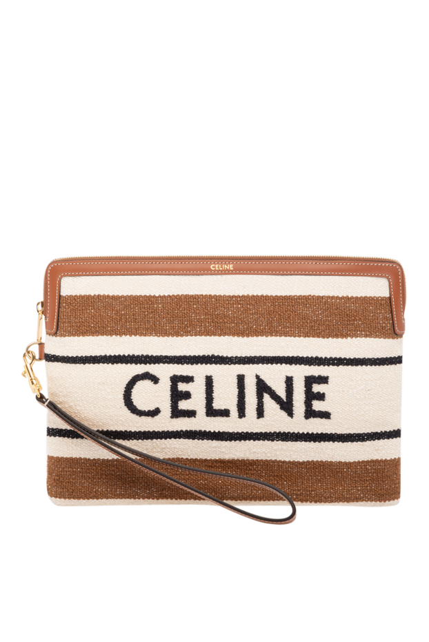 Celine beige women's clutch made of textile. 179164 - photo 1