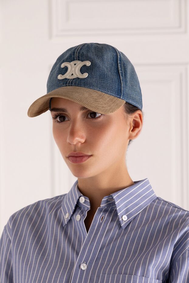 Celine жіночі кепка синя жіноча з бавовни купити фото з цінами 179177 - фото 2