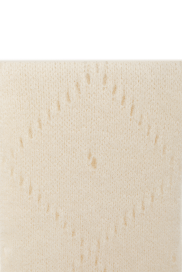 Celine women's white scarf made of alpaca and polyamide 179182 - photo 3