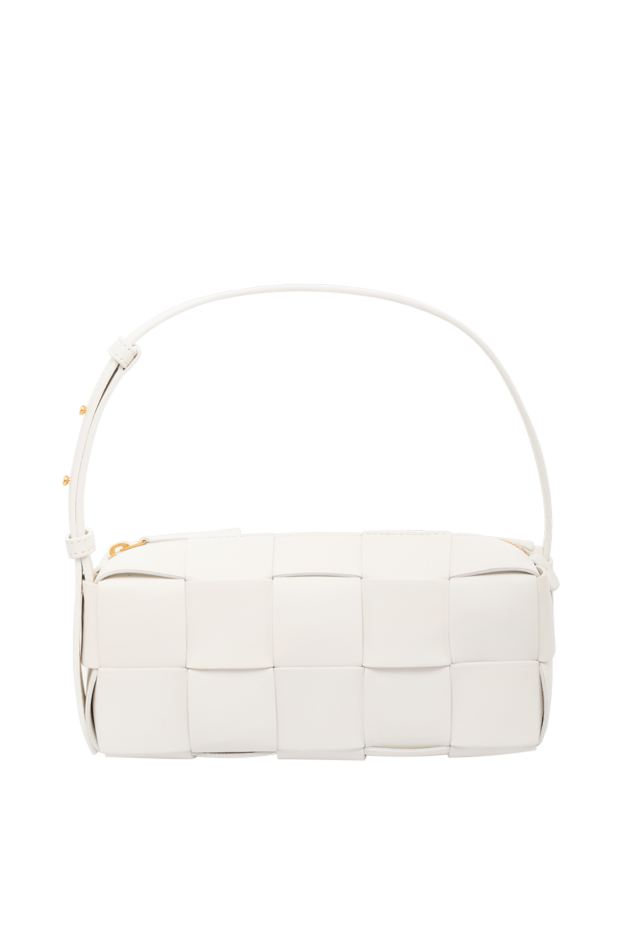 Bottega Veneta women's white small brick cassette intrecciato weave shoulder bag 179217 - photo 1