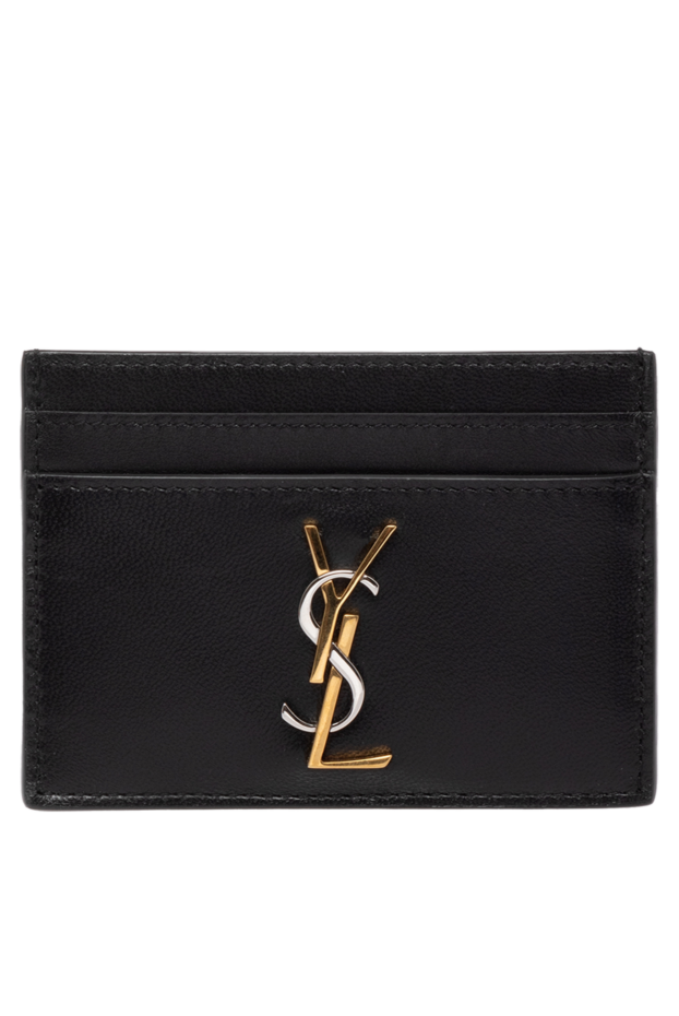 Saint Laurent woman black women's business card holder made of genuine leather buy with prices and photos 179254 - photo 1