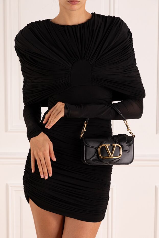 Valentino жіночі сумка жіноча чорна із натуральної шкіри купити фото з цінами 179276 - фото 2