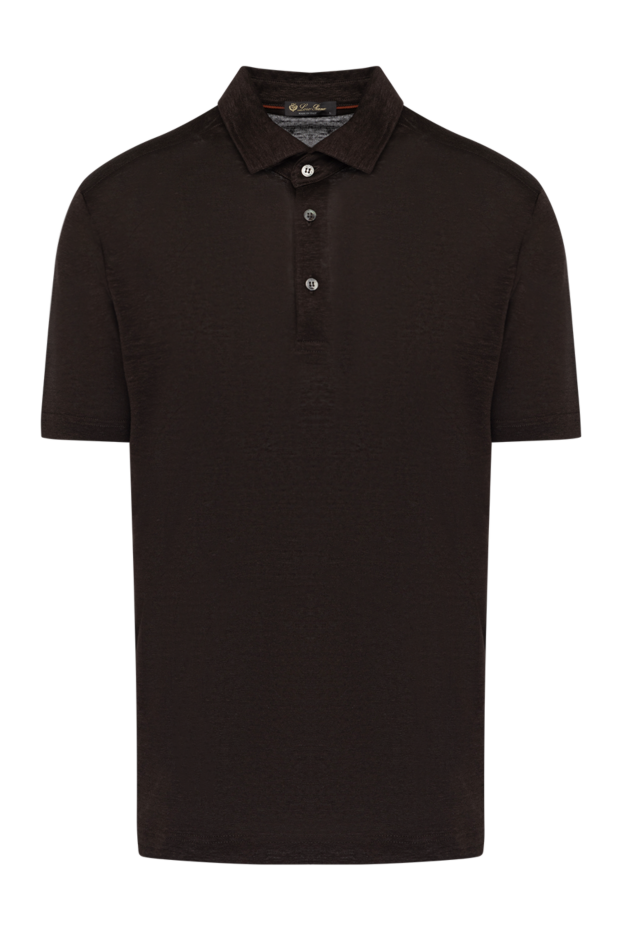 Loro Piana man men's brown linen polo buy with prices and photos 179284 - photo 1