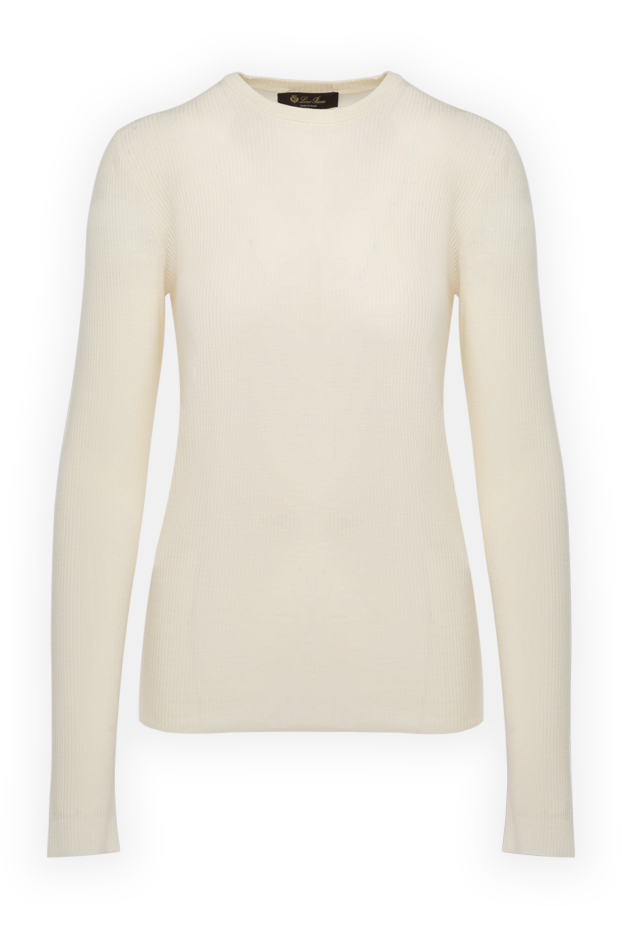 Loro Piana женские джемпер женский белый из шерсти купить с ценами и фото 179302 - фото 1