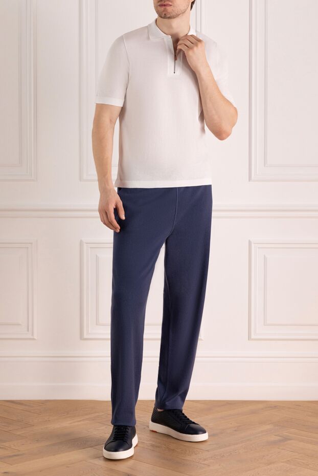 Loro Piana men's blue cashmere pants 179310 - photo 2