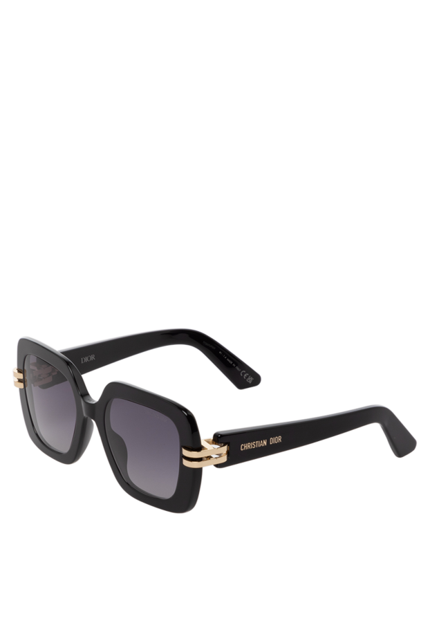 Dior women's black plastic sunglasses with logo 179337 - photo 3