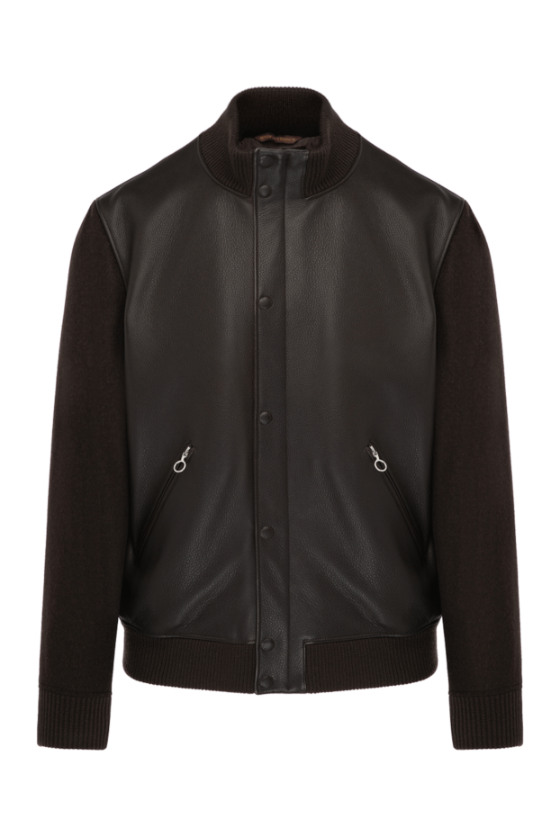 Seraphin man men's brown jacket made of genuine leather and cashmere buy with prices and photos 179397 - photo 1