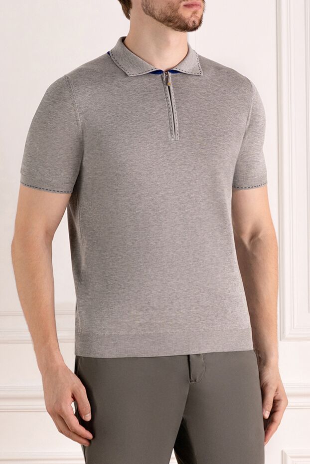Svevo knitted polo with zip collar and accent stitching 179401 - photo 3