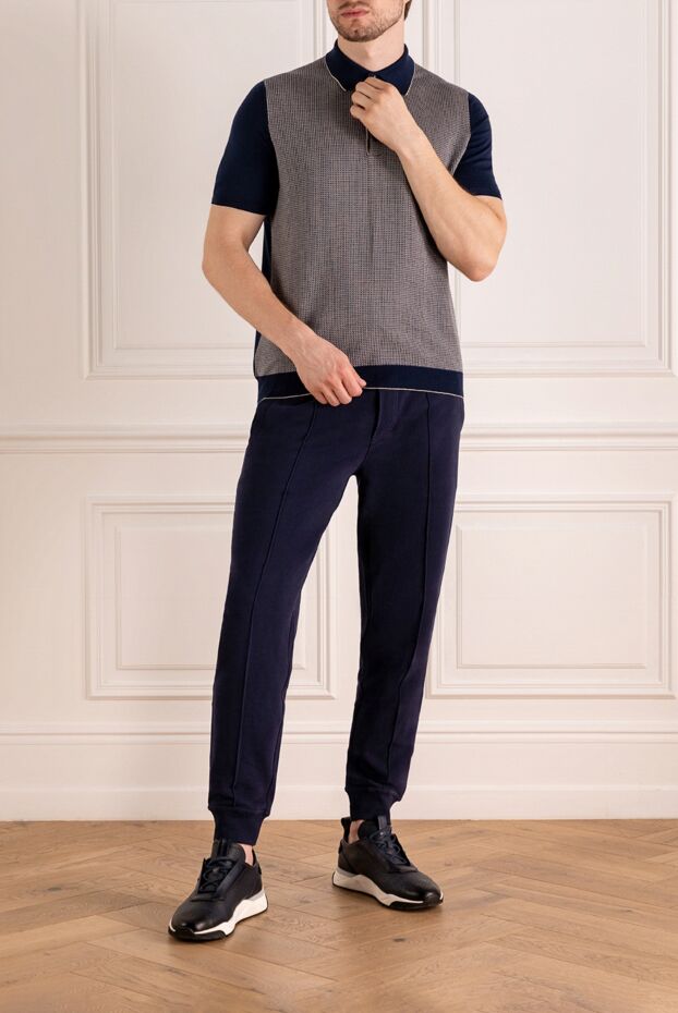 Svevo polo shirt with buttons and a jacquard pattern with a geometric texture 179443 - photo 2