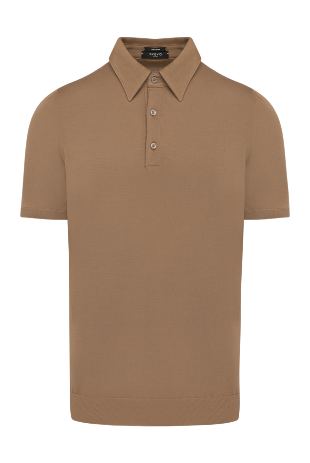 Svevo men's solid brown polo shirt with a button placket (markdown) 197012 - photo 1
