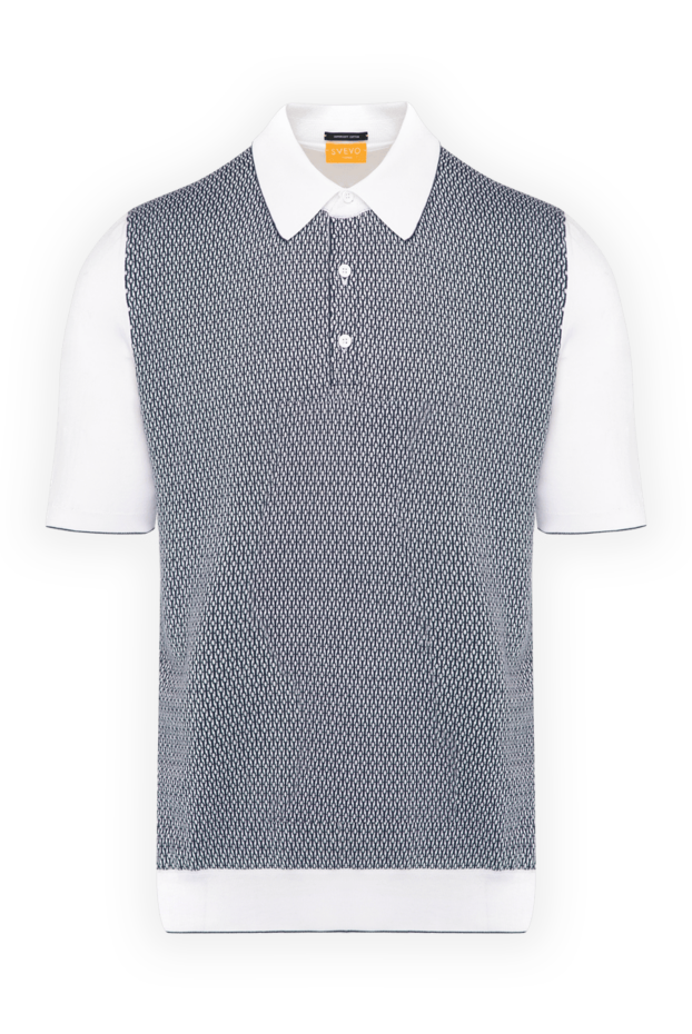 Svevo polo shirt with small woven pattern and white sleeves 179462 - photo 1