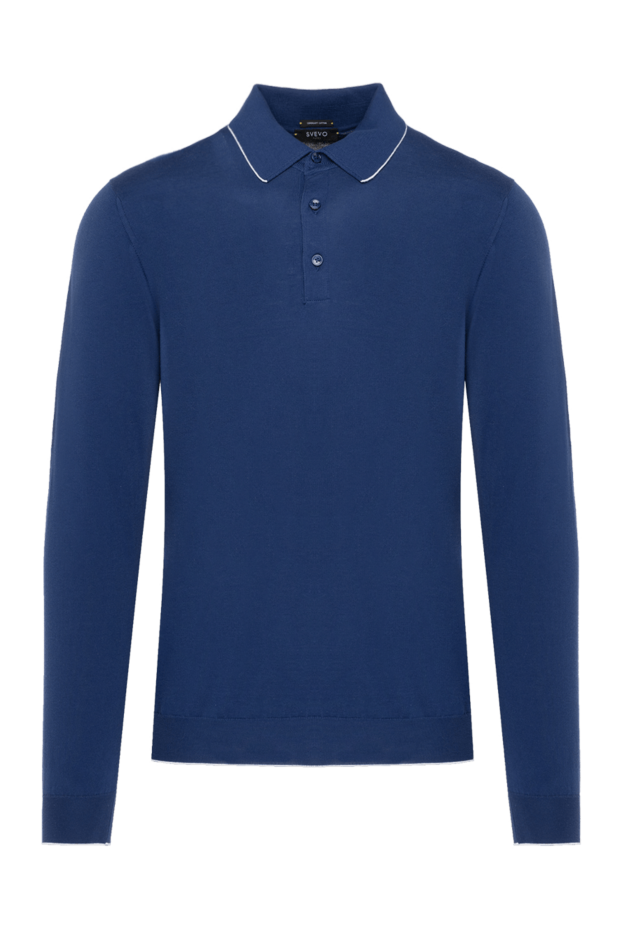 Svevo man long sleeve men's blue cotton polo buy with prices and photos 179471 - photo 1