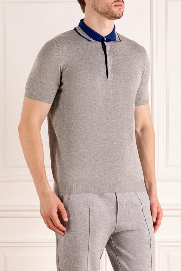 Svevo polo shirt with classic fastening and collar in two-tone color scheme 179472 - photo 3