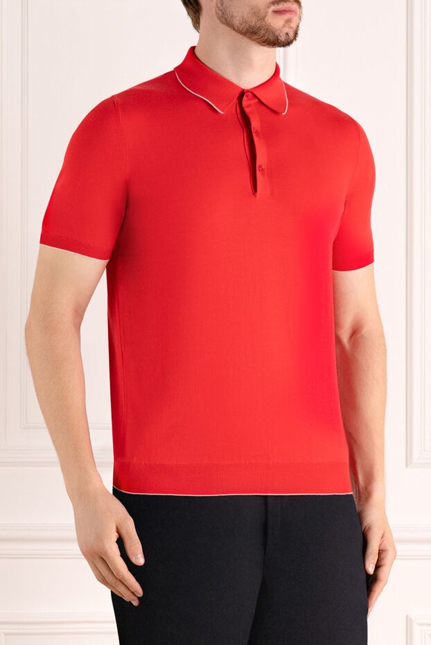 Svevo polo shirt in a rich red shade with a classic collar 179478 - photo 3